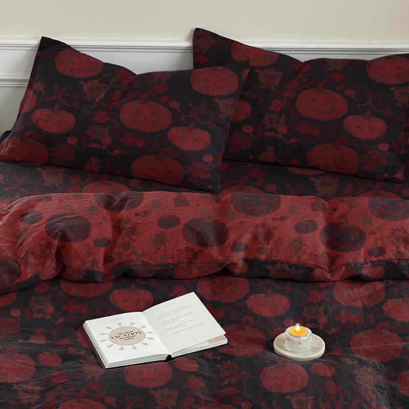 Ownkoti Halloween Pumpkin Monster Cotton Bedding Set - image 17