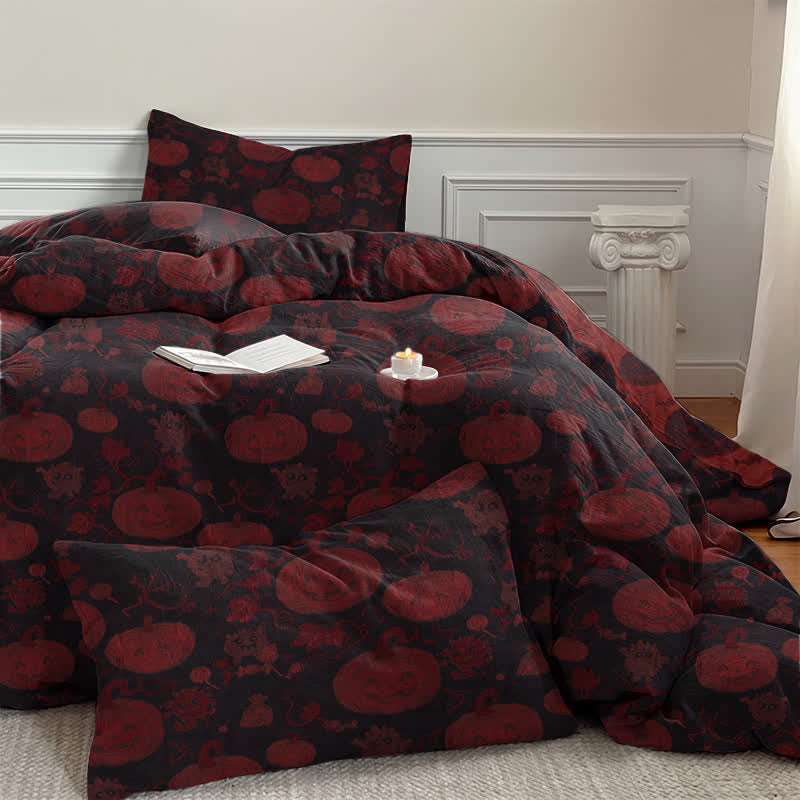 Ownkoti Halloween Pumpkin Monster Cotton Bedding Set - image 16