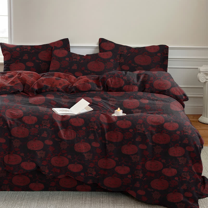 Ownkoti Halloween Pumpkin Monster Cotton Bedding Set - image 10