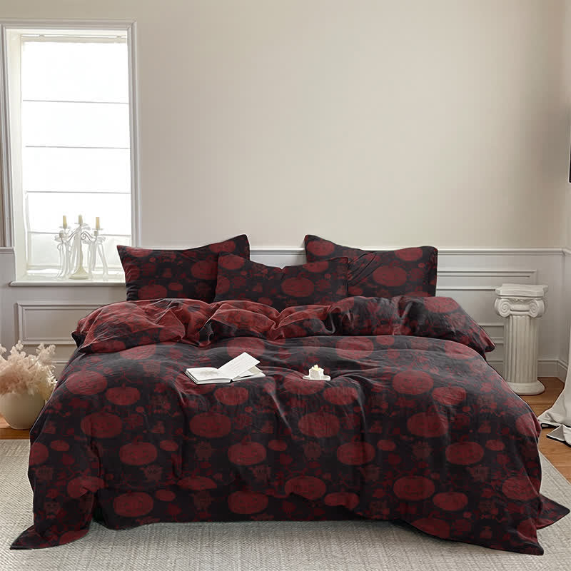 Ownkoti Halloween Pumpkin Monster Cotton Bedding Set - image 13