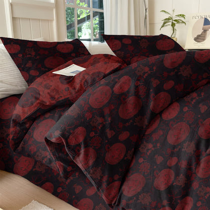Ownkoti Halloween Pumpkin Monster Cotton Bedding Set - Black - Bedding Set(4PCS) - King - image 9