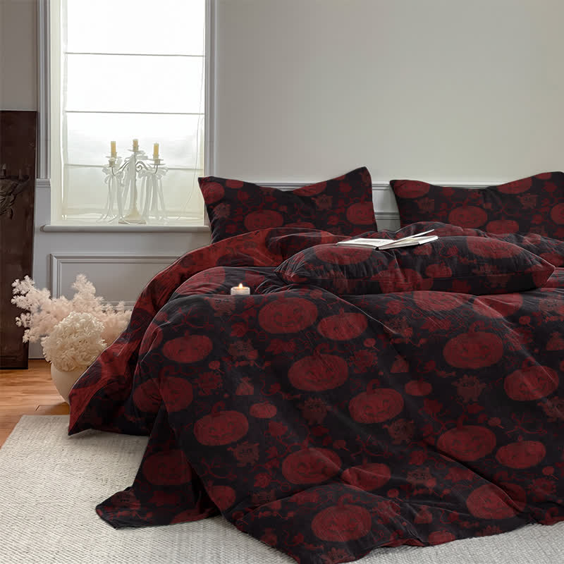 Ownkoti Halloween Pumpkin Monster Cotton Bedding Set - image 14