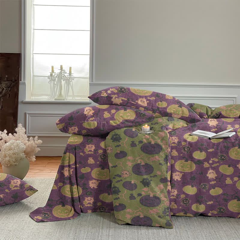 Ownkoti Halloween Pumpkin Monster Cotton Bedding Set - image 24
