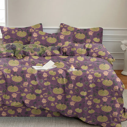 Ownkoti Halloween Pumpkin Monster Cotton Bedding Set - image 19