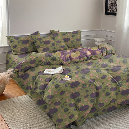 Ownkoti Halloween Pumpkin Monster Cotton 4-piece Duvet Bedding Set - image 30