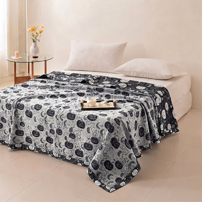 Ownkoti Halloween Pumpkin Ghost Reversible Cotton Blanket - image 9
