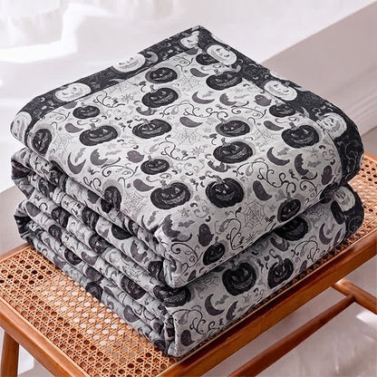Ownkoti Halloween Pumpkin Ghost Reversible Cotton Blanket - image 6