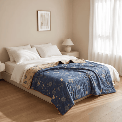 Ownkoti Reversible Blue Floral Cottage Quilt - image 6