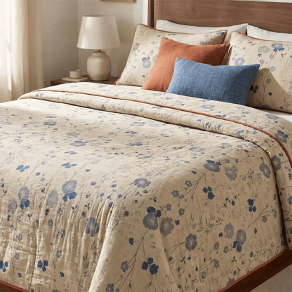 Ownkoti Reversible Blue Floral Cottage Quilt - image 7