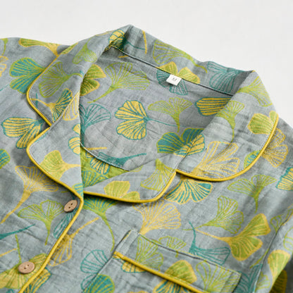 Ownkoti Nature‑Inspired Ginkgo Leaf Cotton Loungewear Set - image 10