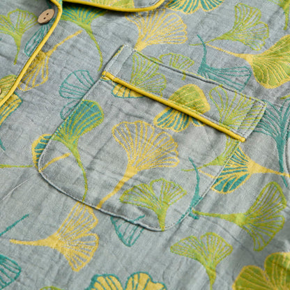 Ownkoti Nature‑Inspired Ginkgo Leaf Cotton Loungewear Set - image 11