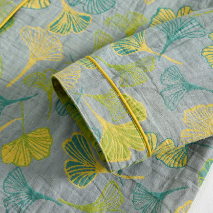 Ownkoti Nature‑Inspired Ginkgo Leaf Cotton Loungewear Set - image 13