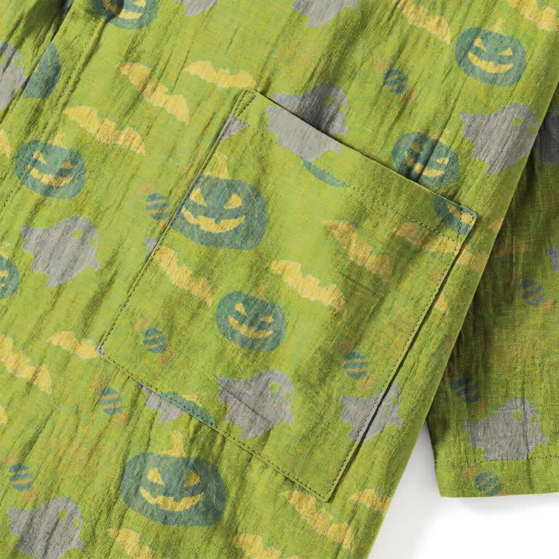 Ownkoti Halloween Ghost Pumpkin Cotton Kimono Pajama Set - image 38