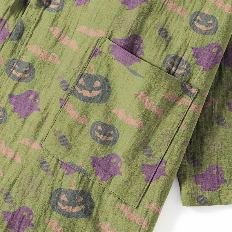 Ownkoti Halloween Ghost Pumpkin Cotton Kimono Pajama Set - image 62