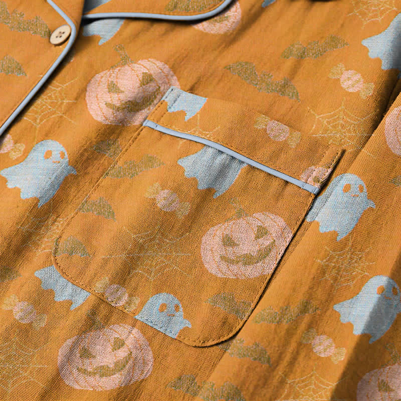 Ownkoti Cute Ghost Pumpkin Cotton Loungewear Set - image 4