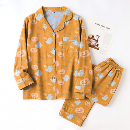 Ownkoti Cute Ghost Pumpkin Cotton Loungewear Set - image 2