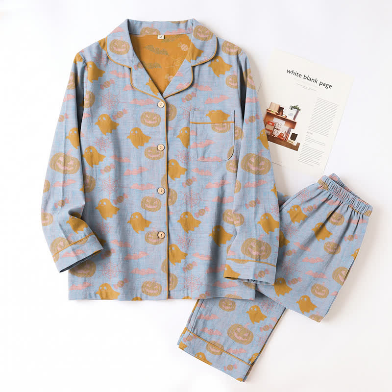 Ownkoti Cute Ghost Pumpkin Cotton Loungewear Set - image 7
