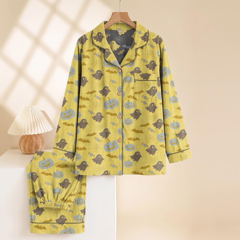 Ownkoti Cute Ghost Pumpkin Cotton Loungewear Set - image 13