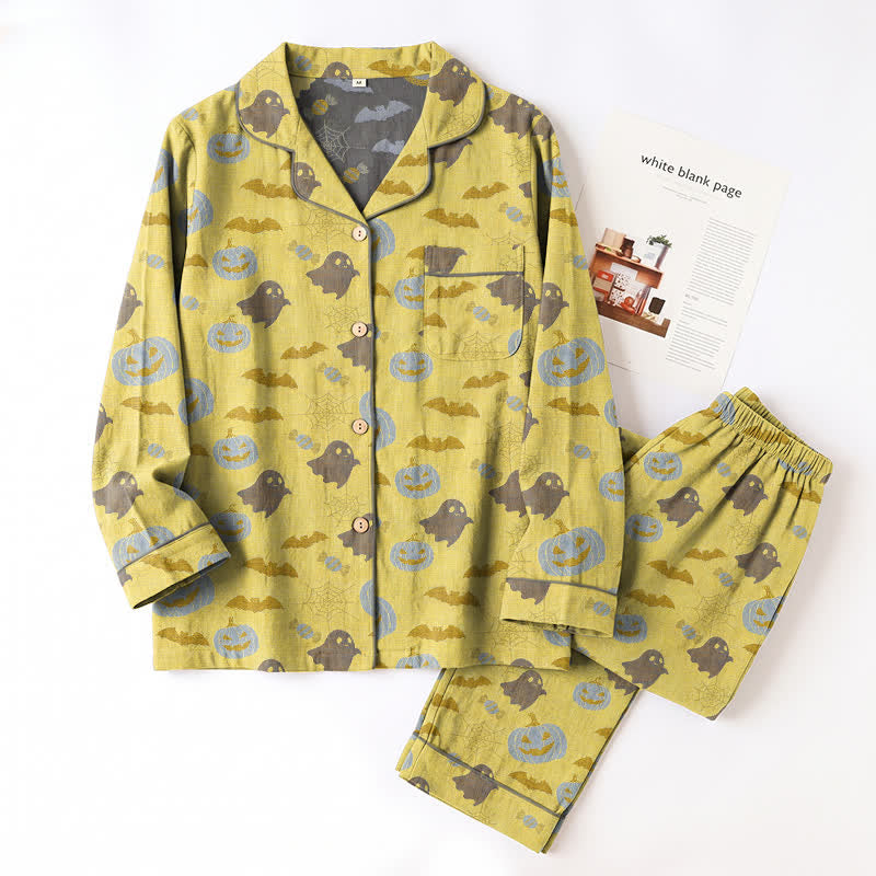 Ownkoti Cute Ghost Pumpkin Cotton Loungewear Set - image 14