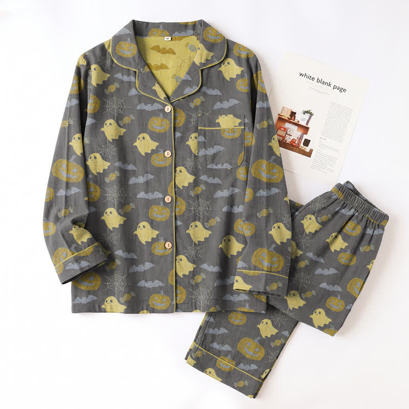 Ownkoti Cute Ghost Pumpkin Cotton Loungewear Set - image 20