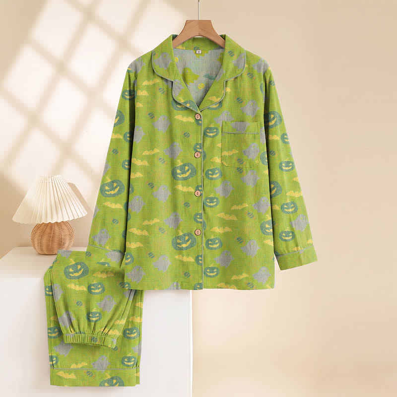 Ownkoti Cute Ghost Pumpkin Cotton Loungewear Set - image 25