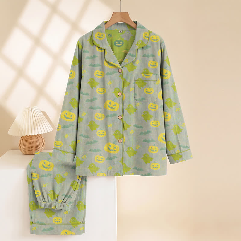 Ownkoti Cute Ghost Pumpkin Cotton Loungewear Set - image 31