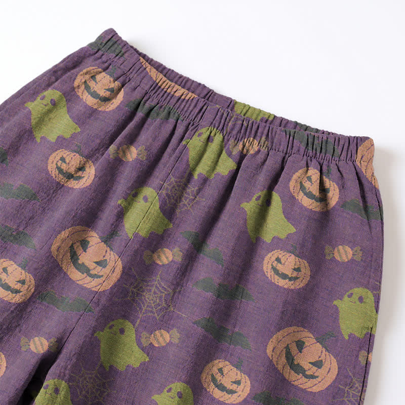 Ownkoti Cute Ghost Pumpkin Cotton Loungewear Set - image 41