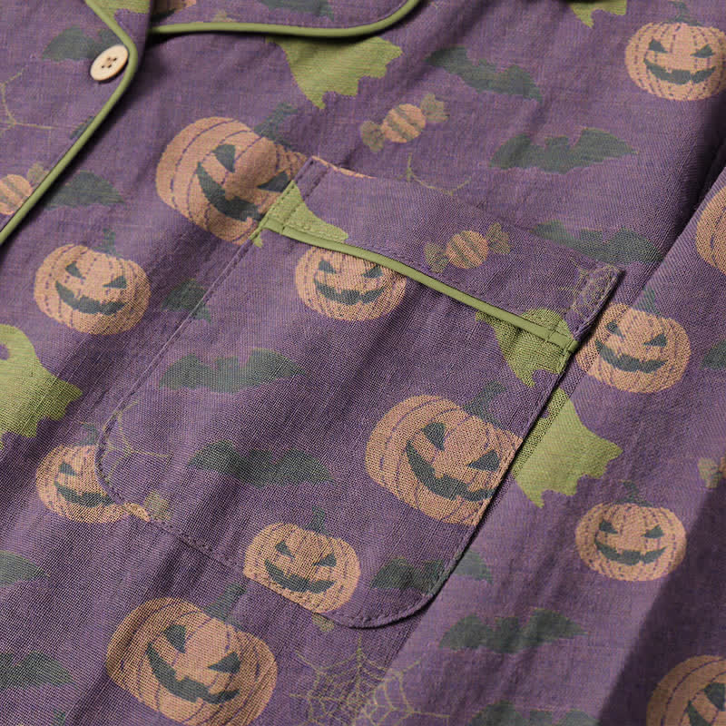 Ownkoti Cute Ghost Pumpkin Cotton Loungewear Set - image 40