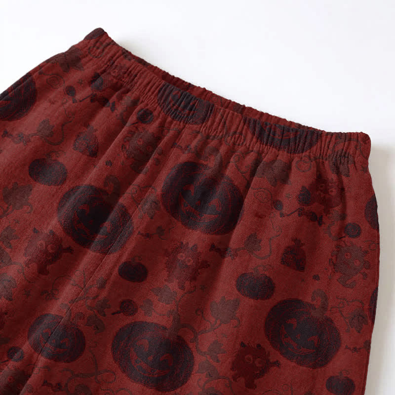 Ownkoti Red Pumpkin Monster Cotton Loungewear Set - image 6