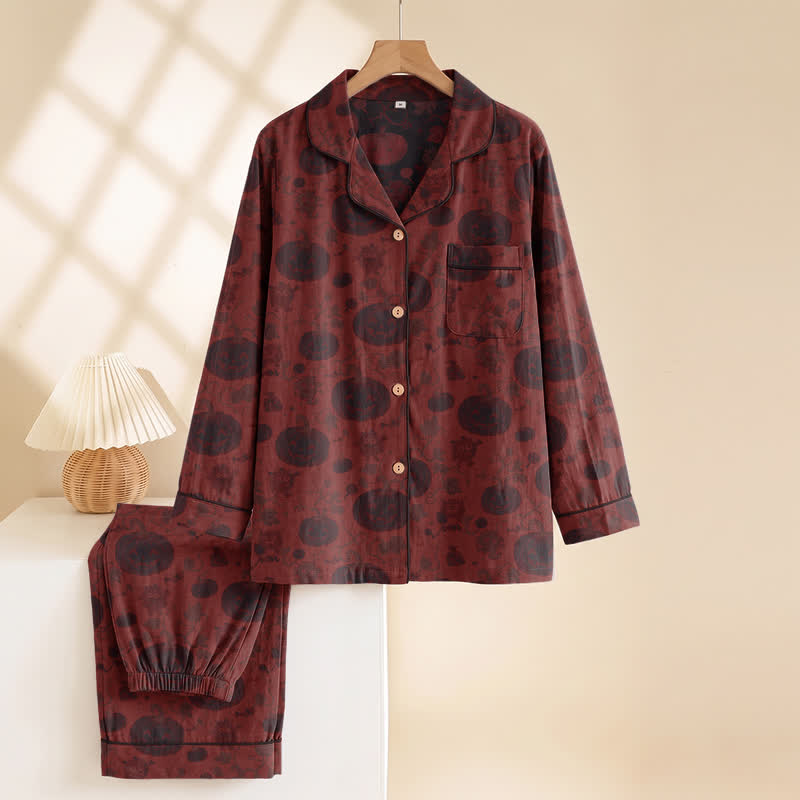 Ownkoti Red Pumpkin Monster Cotton Loungewear Set - image 3
