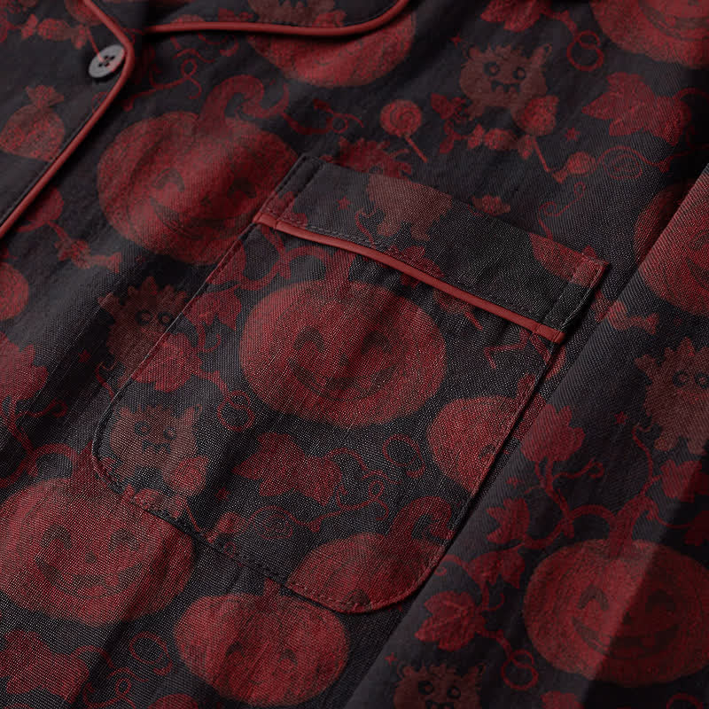 Ownkoti Red Pumpkin Monster Cotton Loungewear Set - image 12