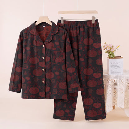 Ownkoti Red Pumpkin Monster Cotton Loungewear Set - image 8