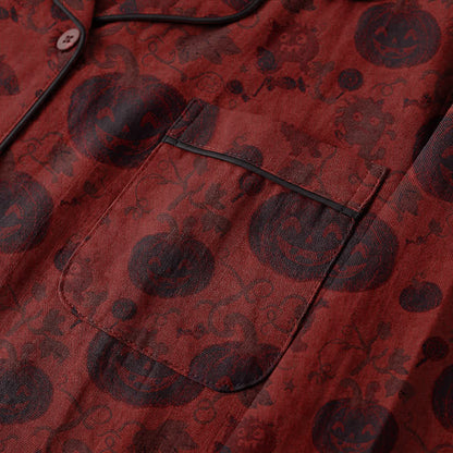 Ownkoti Red Pumpkin Monster Cotton Loungewear Set - image 5