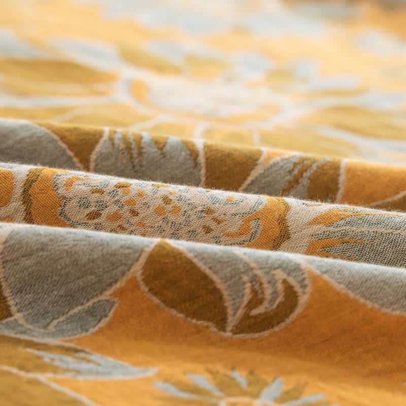 Ownkoti Vintage Sunflower Orange Cotton Bedding Set - image 11