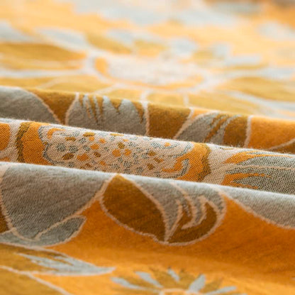 Ownkoti Vintage Sunflower Orange Cotton Bedding Set - image 11