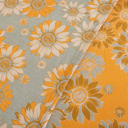 Ownkoti Vintage Sunflower Orange Cotton Bedding Set - image 10