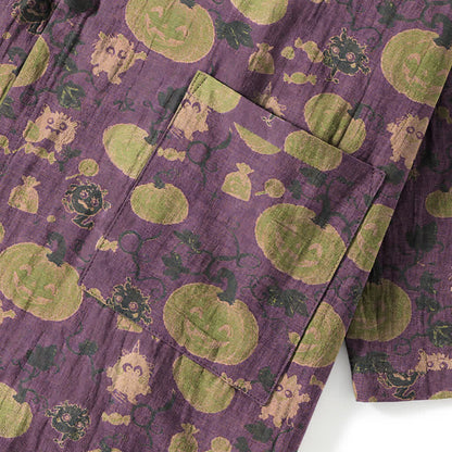 Ownkoti Retro Halloween Pumpkin Kimono Pajama Set - image 3