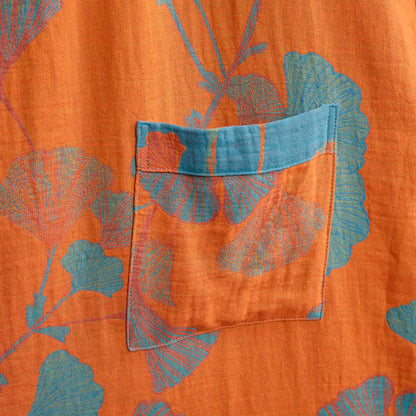 Ownkoti Retro Ginkgo Leaf Cotton Kimono Robe - image 6