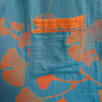Ownkoti Retro Ginkgo Leaf Cotton Kimono Robe - image 14