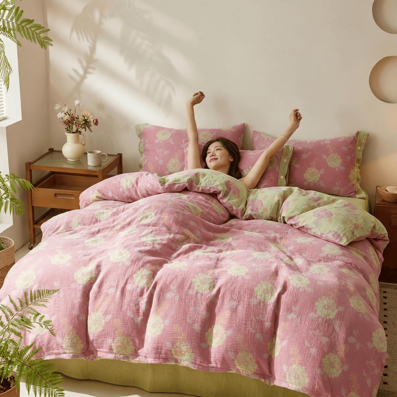 Ownkoti Vintage Flower Cotton Duvet Cover Set - image 3