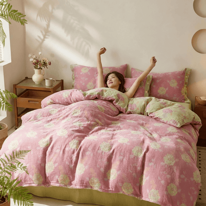 Ownkoti Vintage Flower Cotton Duvet Cover Set - image 3