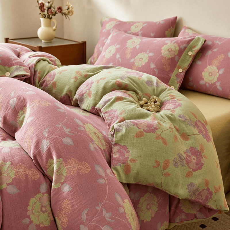 Ownkoti Vintage Flower Cotton Duvet Cover Set - image 1