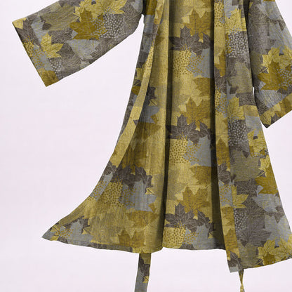 Ownkoti Autumn Maple Leaf Cotton Kimono Robe - image 21