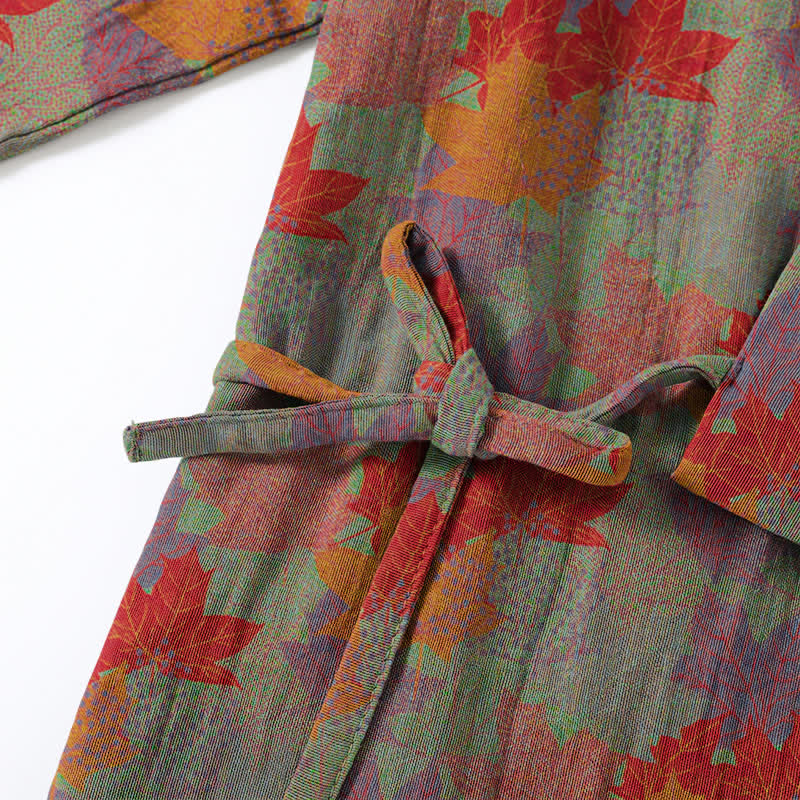 Ownkoti Maple Leaf Cotton Kimono Pajama Set - image 11