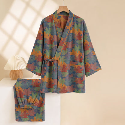 Ownkoti Maple Leaf Cotton Kimono Pajama Set - image 26