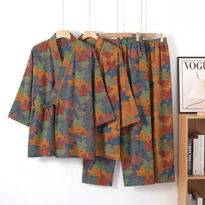 Ownkoti Maple Leaf Cotton Kimono Pajama Set - image 24