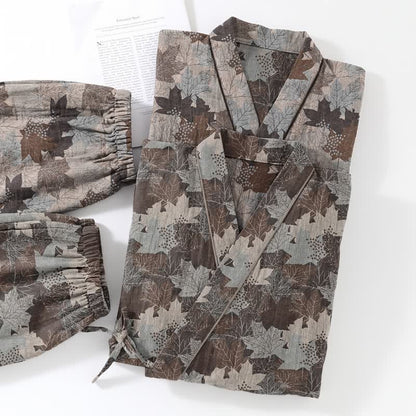 Ownkoti Maple Leaf Cotton Kimono Pajama Set - image 54