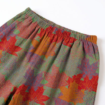 Ownkoti Fall Maple Leaf Cotton Loungewear Set - image 11