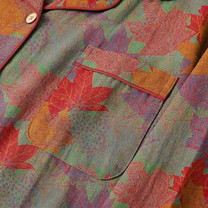 Ownkoti Fall Maple Leaf Cotton Loungewear Set - image 10