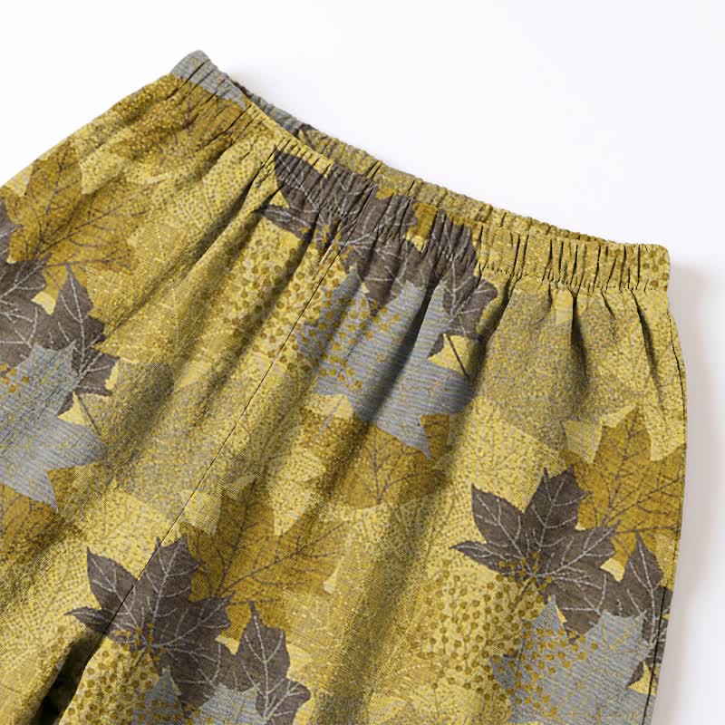 Ownkoti Fall Maple Leaf Cotton Loungewear Set - image 18